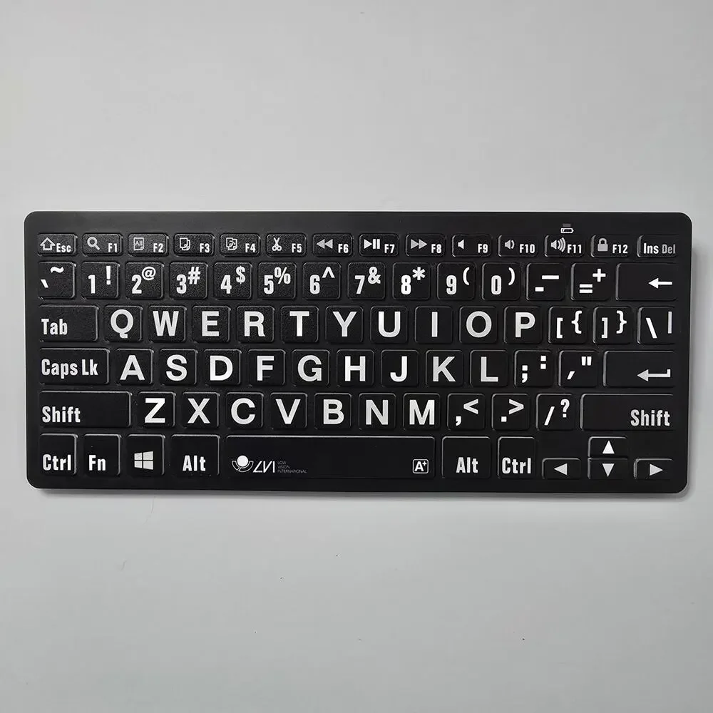 Logickeyboard BKB3001 Bluetooth Large Print Mini Keyboard Wireless Tested Boxed